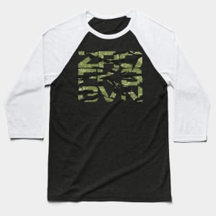 Zero Fucks Given - Tiger Print Camo Style Baseball T-Shirt